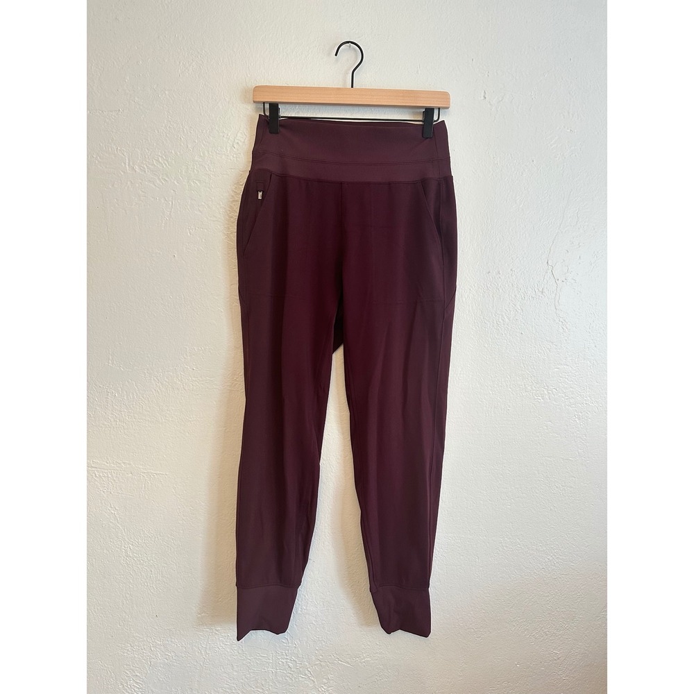 Athleta Headlands Hybrid Trekker Joggers Burgundy Maroon High Rise Pants Small